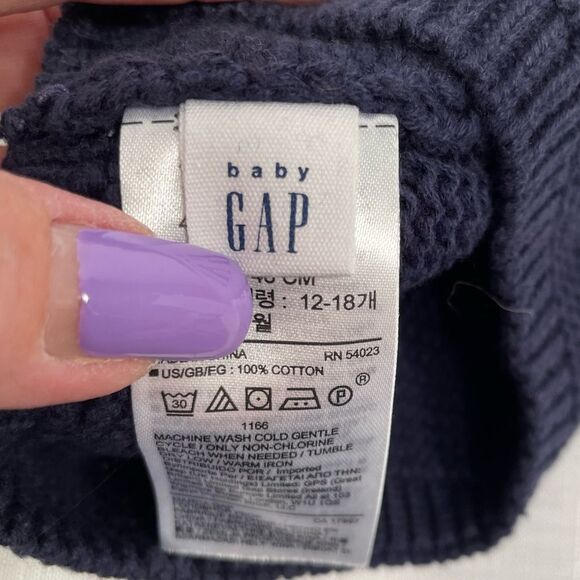 Navy Blue Knit Kids Beanie with Ears - Picture 5 of 5